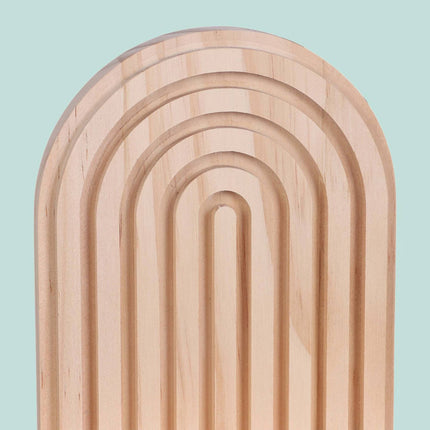 Boho-Wandregal-Set aus Holz, 2-teilig – Kiefernholz natur