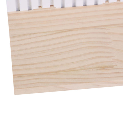 Ensemble d'étagères murales bohèmes en bois, blanc naturel, 2 pièces