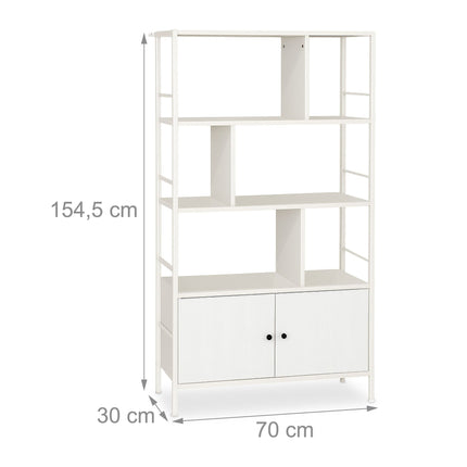 Bibliothèque avec meuble de rangement - 3 étagères, meuble bas