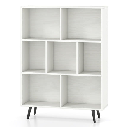Bücherregal mit 3 Ablagen, Holzbeine – 80 cm, Kippsicherung
