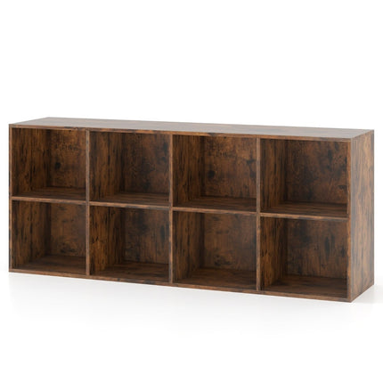 Étagère à 8 cubes, 121,5 x 29 x 61 cm, système anti-basculement