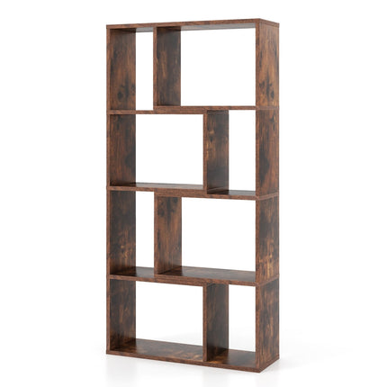 Étagère à 8 cubes, 4 niveaux, 60 x 20 x 120 cm, marron