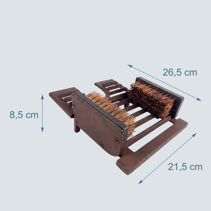 Grattoir à bottes, grille en fonte avec cric intégré
