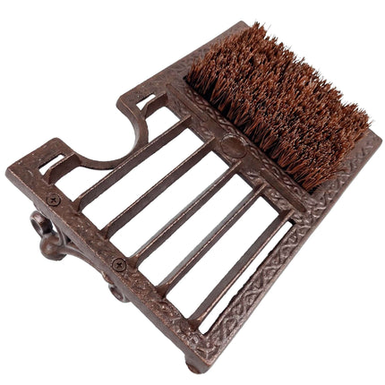 Stiefelkratzer mit Stiefelknecht – Gusseisen, Borstenbürste