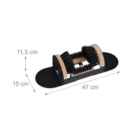 Grattoir à bottes avec brosses de nettoyage triple face