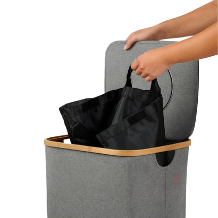 Collecteur de bouteilles avec couvercle, capacité de 100 L, sac amovible