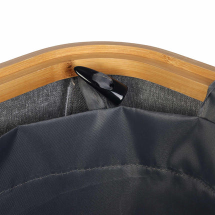 Flaschenpfandbehälter, 100 l – Grau, Bambus & Polyester