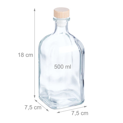 Bouteilles à remplir, pack de 6, 500 ml