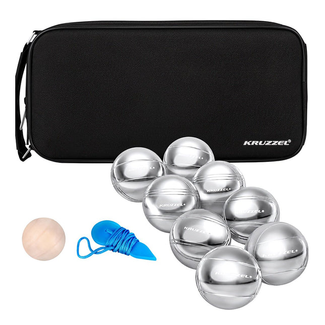 Boulekugeln 8 Kugeln + Hülle KRUZZEL 22915 