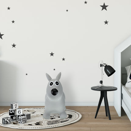 Chien animal rebondissant gris