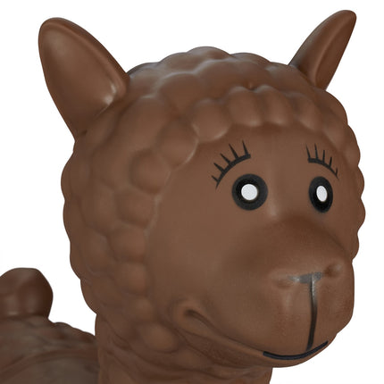 Lama animal rebondissant en marron