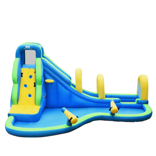 Hüpfburg Aufblasbare Wasserrutsche Spielbecken Wasserpark mit Rutsche 478x365x242cm