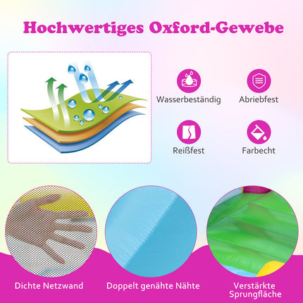 Hüpfburg mit Rutsche – Strapazierfähiges Oxford-Gewebe, Innen/Außen