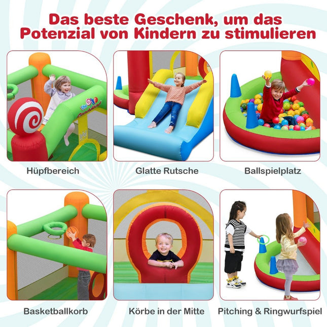 Hüpfburg mit Gebläse Candyland Hüpfburg bunt