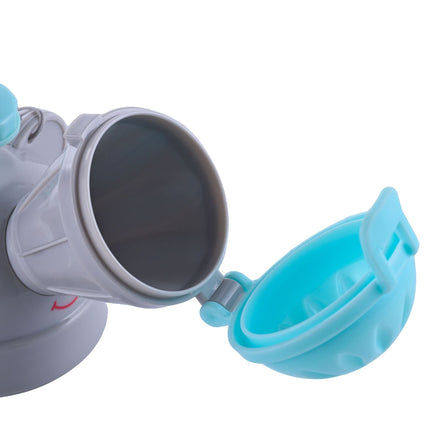 Ensemble urinoir grenouille pour garçon avec bouteille de voyage, vert et bleu