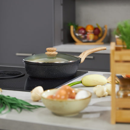Braisière avec couvercle, antiadhésive, compatible induction