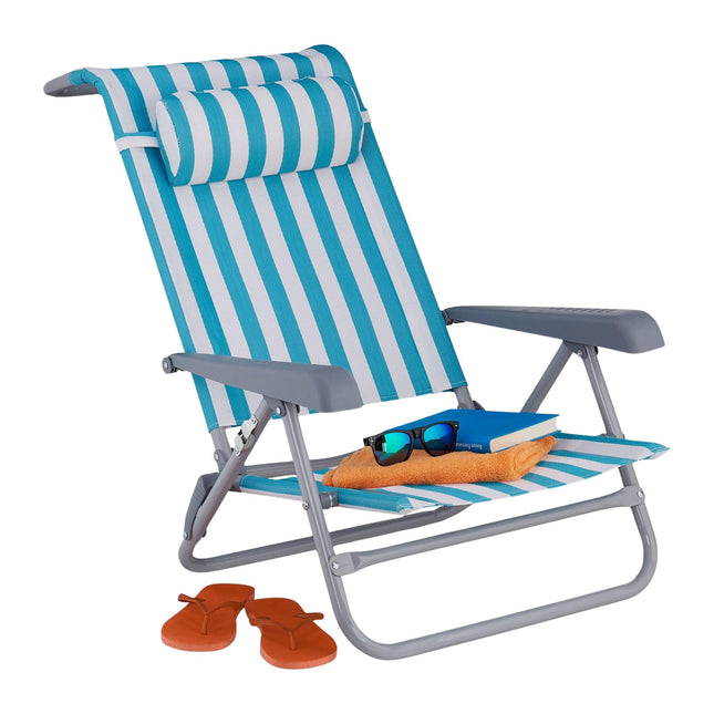 Chaise en laiton avec coussin de nuque - pliable