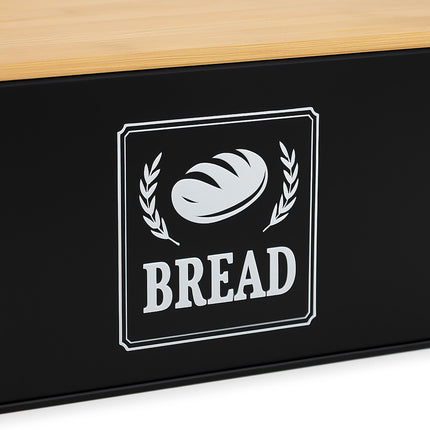Brotkasten mit Bambusdeckel – Retro-Design, Metallgehäuse
