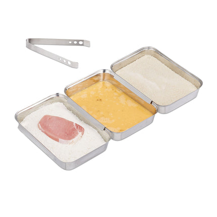 Ensemble de plateaux à paner en acier inoxydable