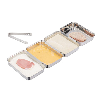 Ensemble de plateaux à paner en acier inoxydable