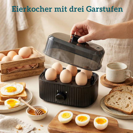 Frühstücks-Set: 1,7-L-Wasserkocher, 4-Schlitz-Toaster, Eierkocher