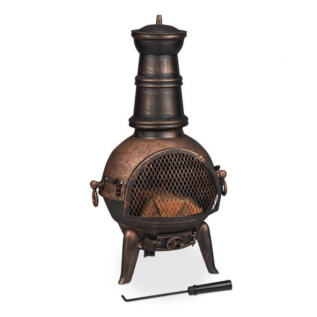 Cheminée d'extérieur couleur bronze