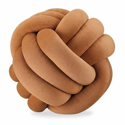 Oreiller nœud marron – 25 cm, mousse de polyester
