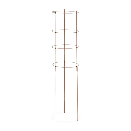 Tuteurs pour plantes marron avec anneaux, 120 cm