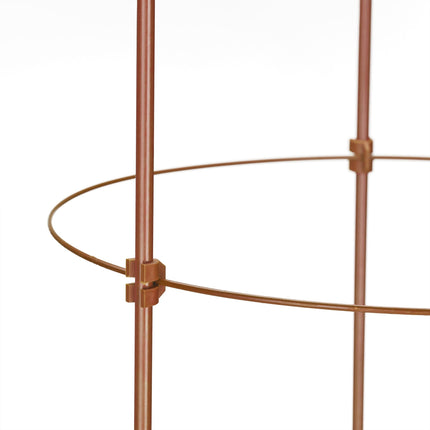 Tuteurs pour plantes marron avec anneaux, 120 cm
