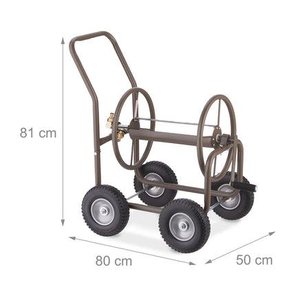 Brauner Stahl-Schlauchwagen