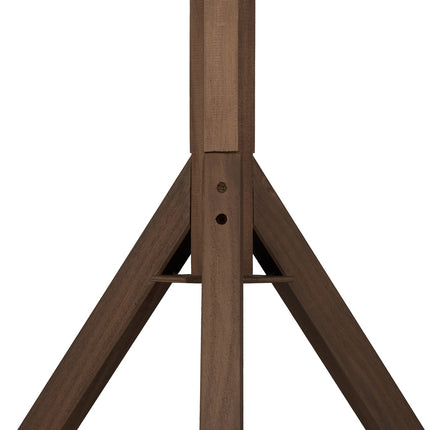 Table à oiseaux marron sur poteau