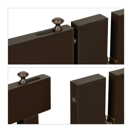 Portail de sécurité marron avec porte 70 cm
