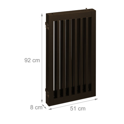 Braunes Sicherheitstor mit Tür 92 cm