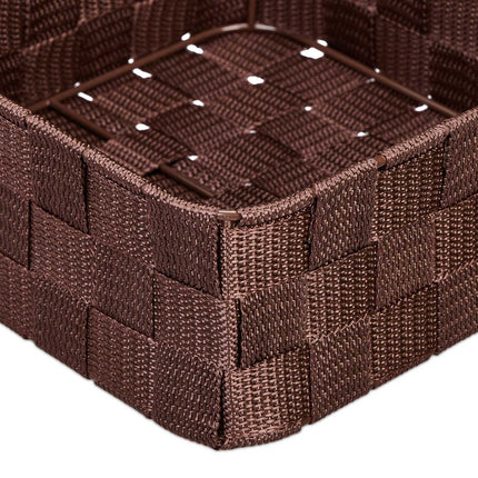 Lot de 3 paniers de rangement marron