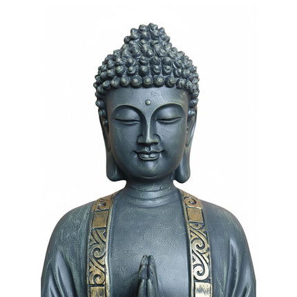 Buddha-Statue 38cm, wetterfestes Polyresin