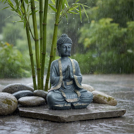 Buddha-Statue 38cm, wetterfestes Polyresin