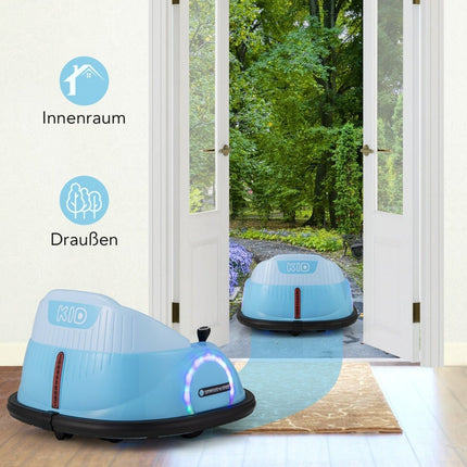 Autoscooter für Kinder Elektro Autoscooter mit blinkenden LED Lichtern Blau