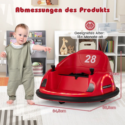 Auto-tamponneuse pour enfants, auto-tamponneuse électrique avec lumières LED clignotantes rouges