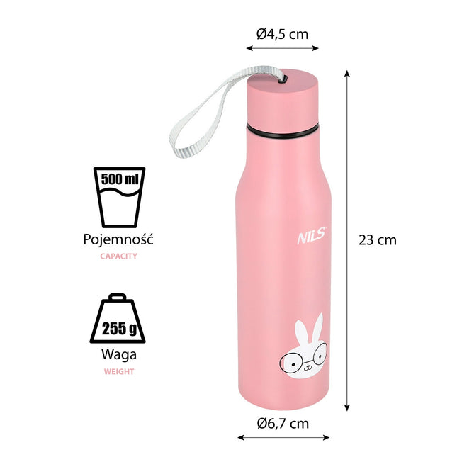 Thermo-Trinkflasche Hase – Isoliert, auslaufsicher, 350 ml