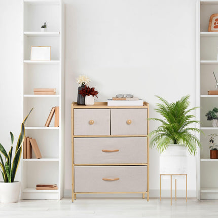 Bureau en bambou 4 tiroirs