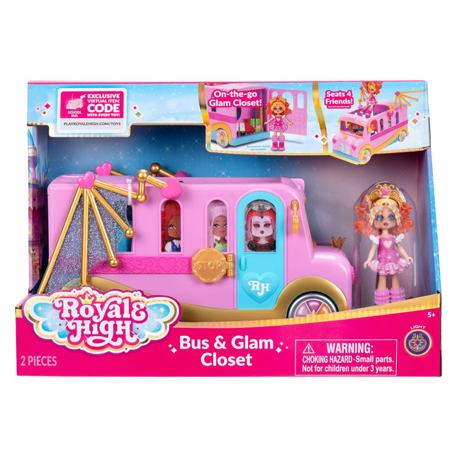 Bus & Glam-Schrank für Royal High Dolls, Aufbewahrung & Präsentation