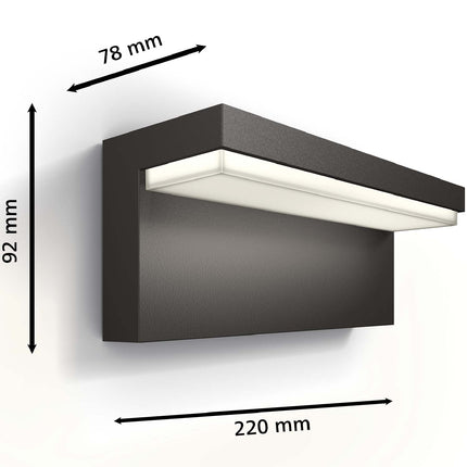 Bustan Wall Ultra Efficient LED 3,8W 800lm Anthrazit