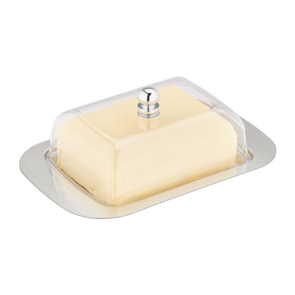 Butterdose aus Edelstahl und Kunststoff