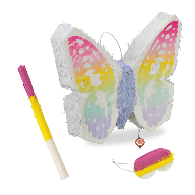 Piñata papillon avec chauve-souris et masque pour fêtes