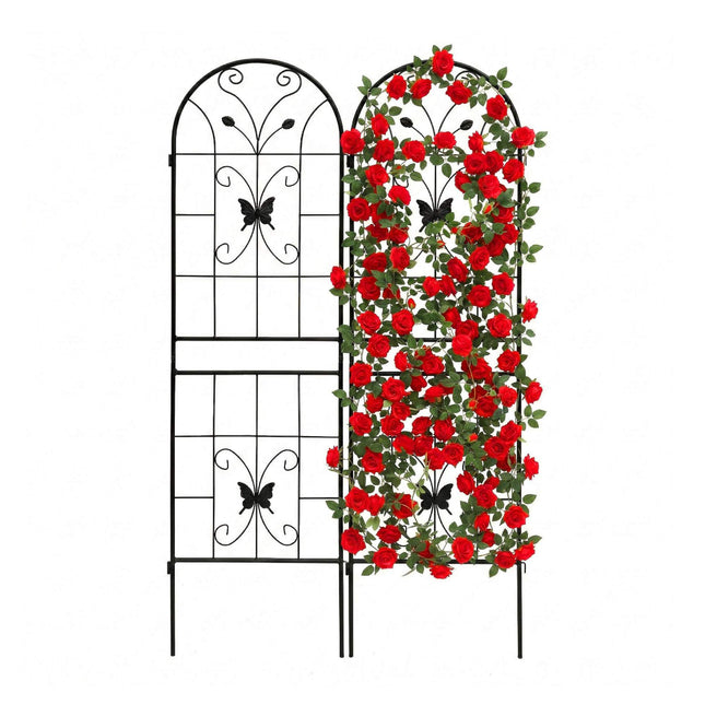 Ensemble de treillis papillon, 2 pièces - Supports métalliques pour plantes