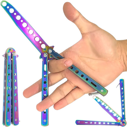 Butterflymesser für Training - Regenbogen 