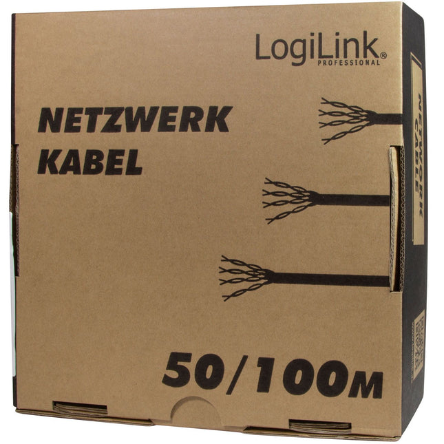 CAT6 U/UTP Network Cable, Copper, 100m, Indoor Use