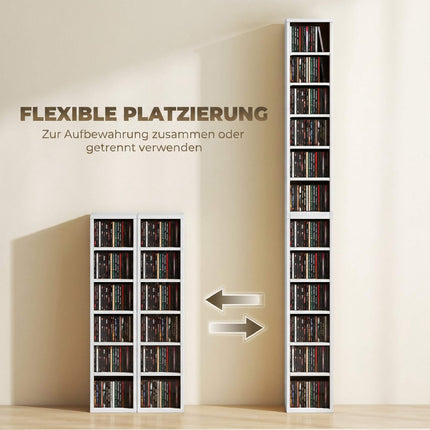 CD-Aufbewahrungstürme, 2er-Set, für 204 CDs, Weiß