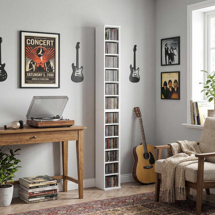 CD-Aufbewahrungstürme, 2er-Set, für 204 CDs, Weiß