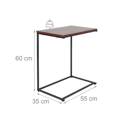 Table d'appoint en forme de C - Gain de place, design polyvalent